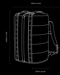 Thumbnail for Db Roamer Split Duffel Bag Pro 50L Dimensions